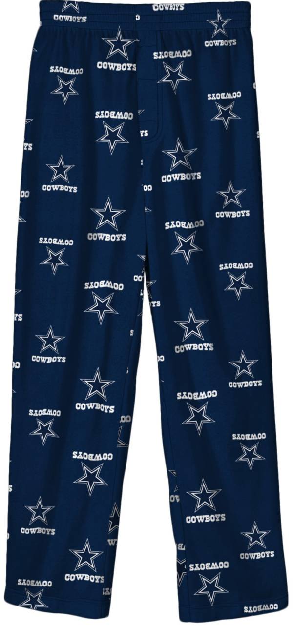 NFL Team Apparel Boys' Dallas Cowboys Print Navy Jersey Pants