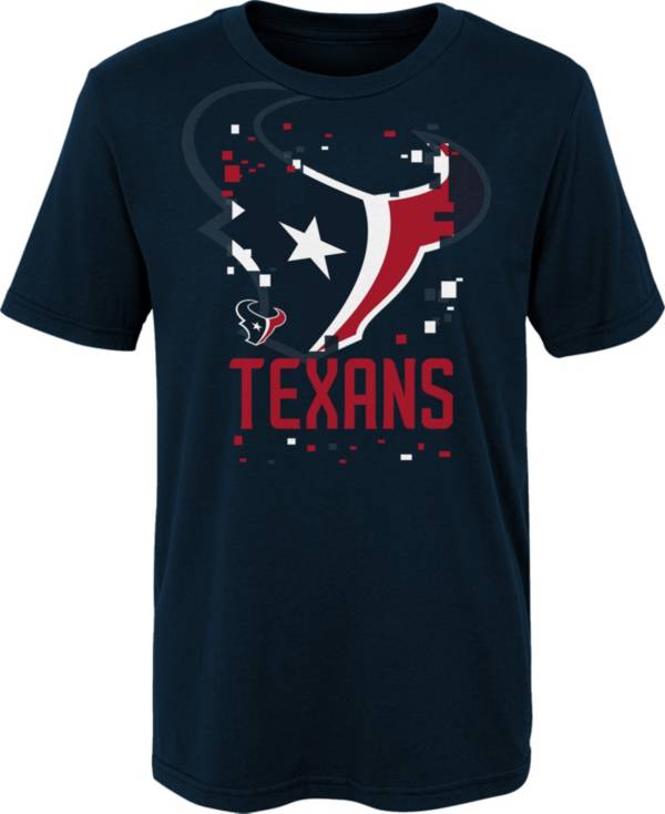 NFL Team Apparel Youth 4-7 Houston Texans Navy Zoom T-Shirt