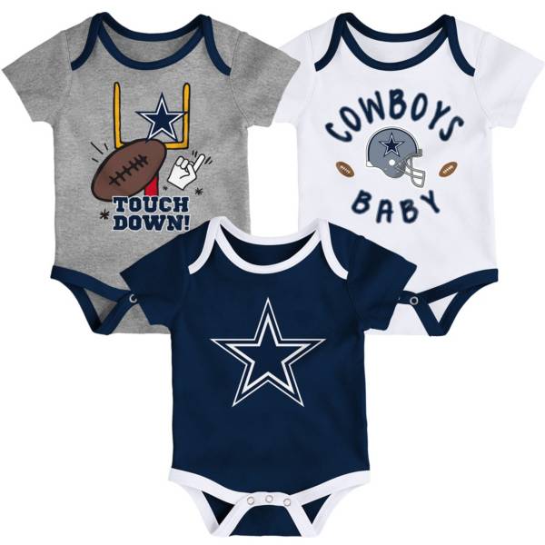 NFL Team Apparel Infant Dallas Cowboys Champion 3-Pack Bodysuit