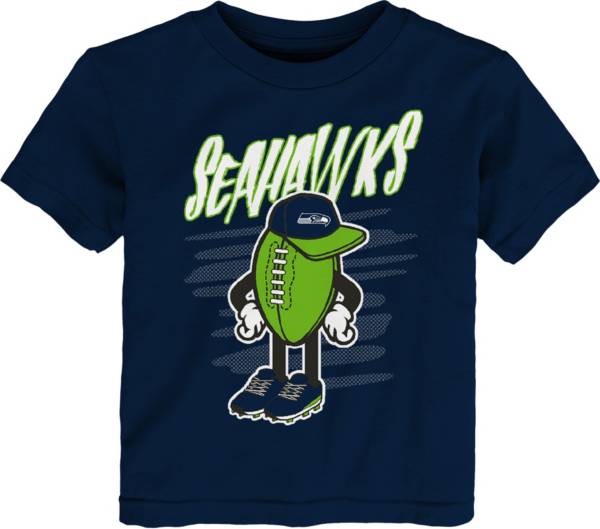 NFL Team Apparel Toddler Seattle Seahawks Navy Team Logo T-Shirt