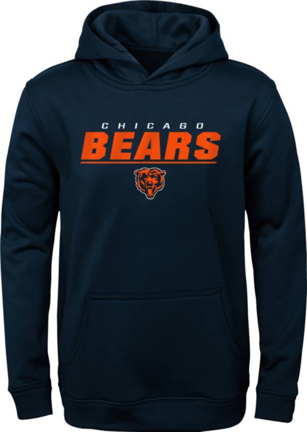 NFL Team Apparel Youth Chicago Bears Static Navy Pullover Hoodie