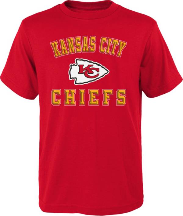 NFL Team Apparel Youth Kansas City Chiefs Big Bevel Red T-Shirt