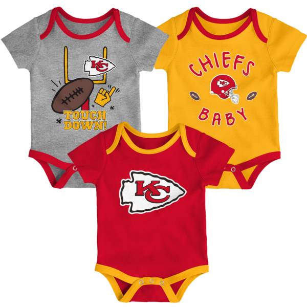 NFL Team Apparel Infant Kansas City Chiefs 3-Piece Creeper Set product image