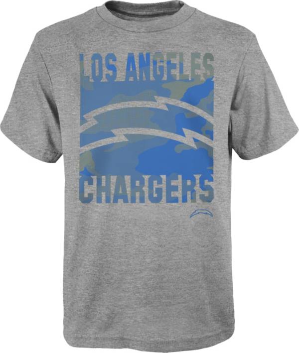 NFL Team Apparel Youth Los Angeles Chargers Grey Element T-Shirt