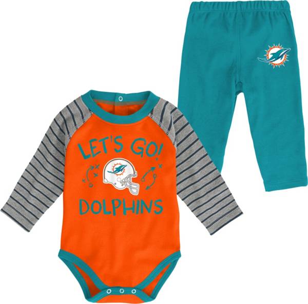 NFL Team Apparel Youth Miami Dolphins Long Sleeve Set