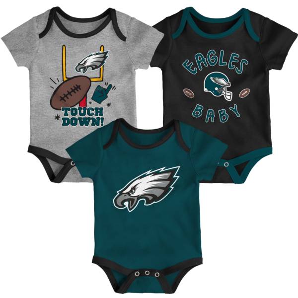 NFL Team Apparel Infant Philadelphia Eagles 3-Piece Creeper Set