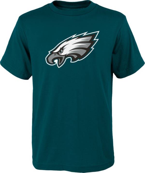 NFL Team Apparel Youth Philadelphia Eagles Green Team Logo T-Shirt