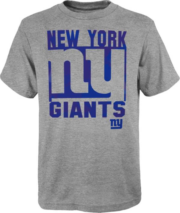 NFL Team Apparel Youth New York Giants Grey Element T-Shirt