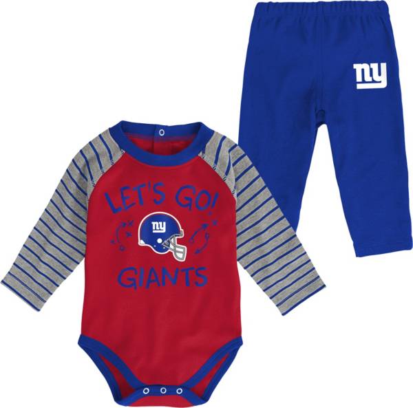 NFL Team Apparel Youth New York Giants Long Sleeve Set