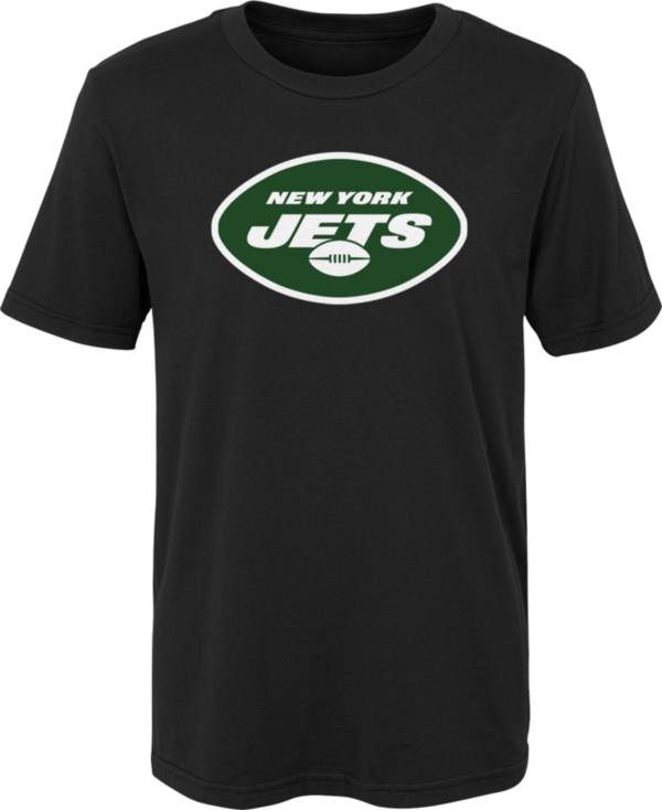 NFL Team Apparel Youth New York Jets Black Team Logo T-Shirt