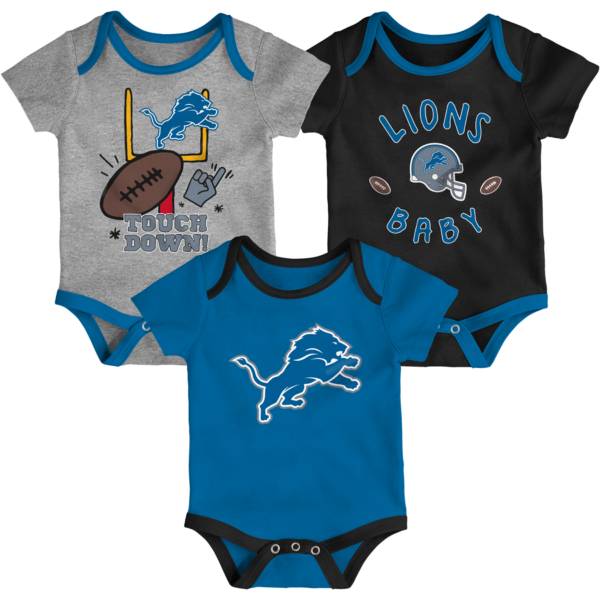 NFL Team Apparel Infant Detroit Lions 3-Piece Creeper Set