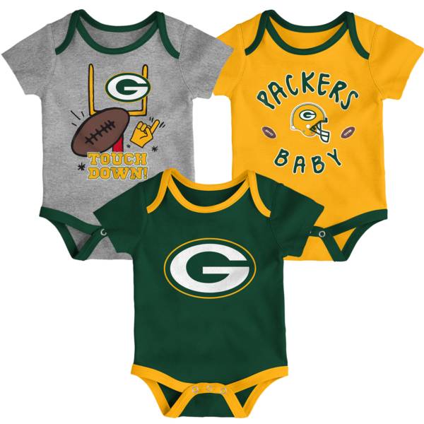 NFL Team Apparel Infant Green Bay Packers 3-Piece Creeper Set