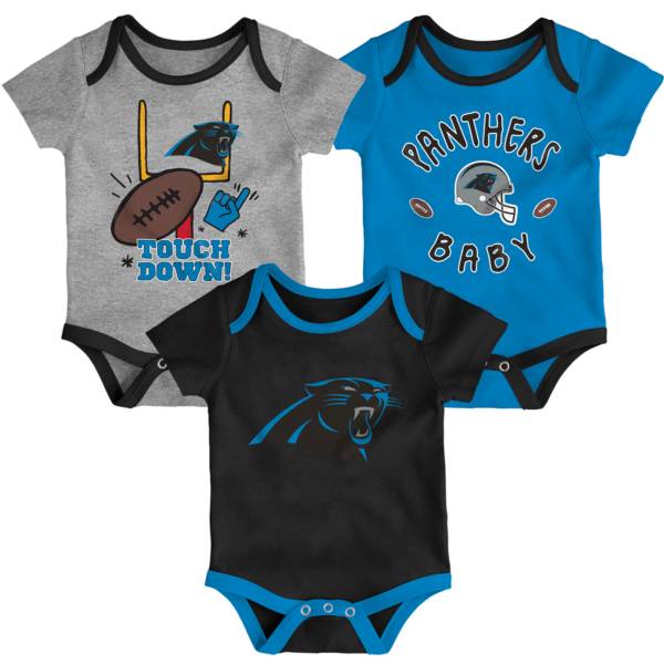 NFL Team Apparel Infant Carolina Panthers 3-Piece Creeper Set