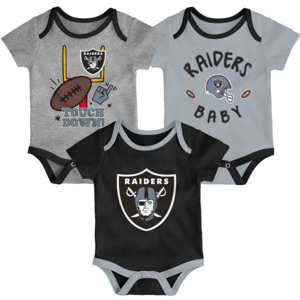 NFL Team Apparel Infant Las Vegas Raiders 3-Piece Creeper Set