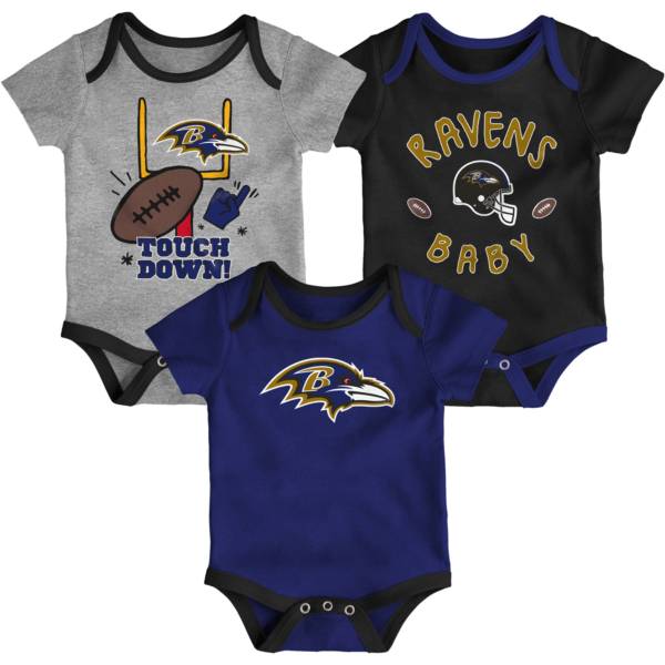 NFL Team Apparel Infant Baltimore Ravens 3-Piece Creeper Set