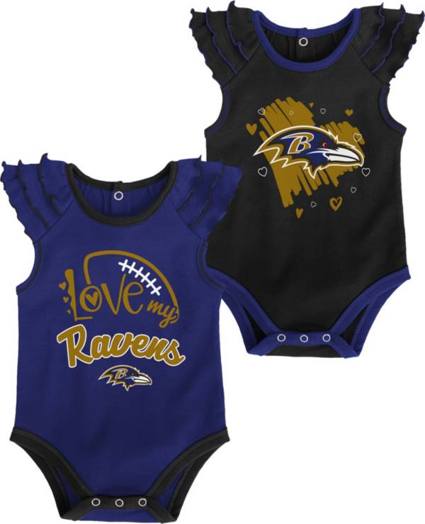 Gen2 Infant Girl Baltimore Ravens 2-Piece Onesie Set