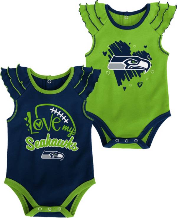 Gen2 Infant Girl Seattle Seahawks 2-Piece Onesie Set