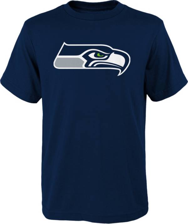 NFL Team Apparel Youth Seattle Seahawks Navy Team Logo T-Shirt