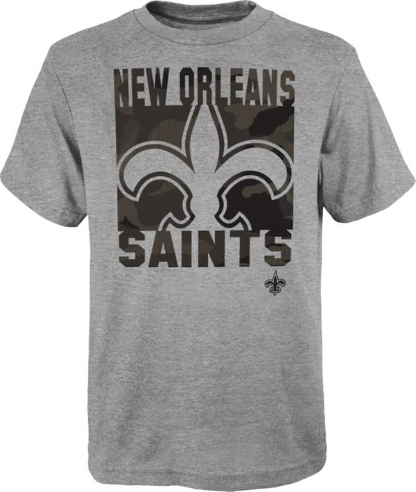 NFL Team Apparel Youth New Orleans Saints Grey Element T-Shirt