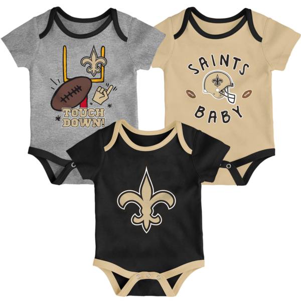 NFL Team Apparel Infant New Orleans Saints 3-Piece Creeper Set