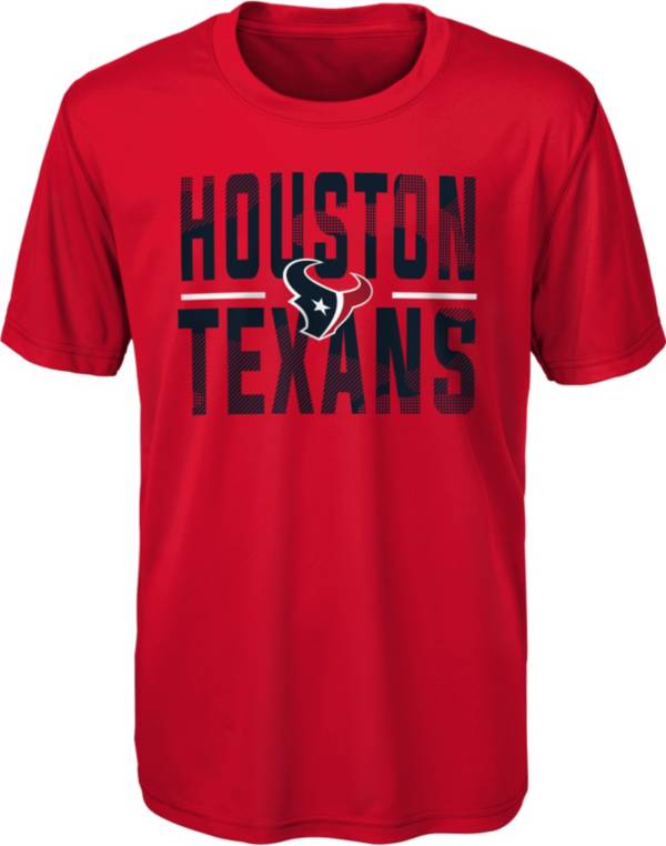 NFL Team Apparel Youth Houston Texans Red Grand Central T-Shirt