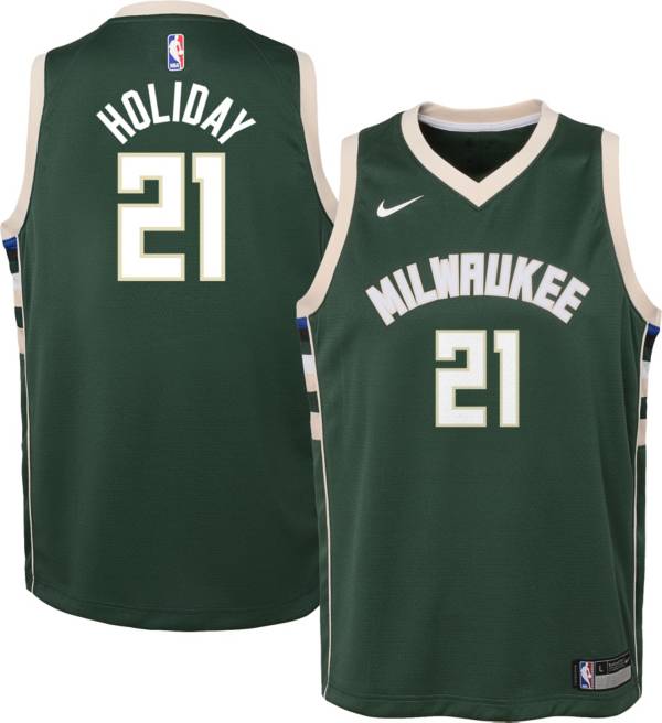 Nike Youth Milwaukee Bucks Jrue Holiday #21 Green Dri-FIT Swingman Jersey