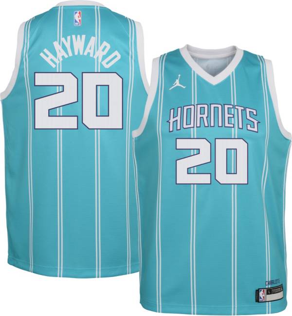Jordan Youth Charlotte Hornets Gordon Hayward #20 Teal Dri-FIT Swingman Jersey