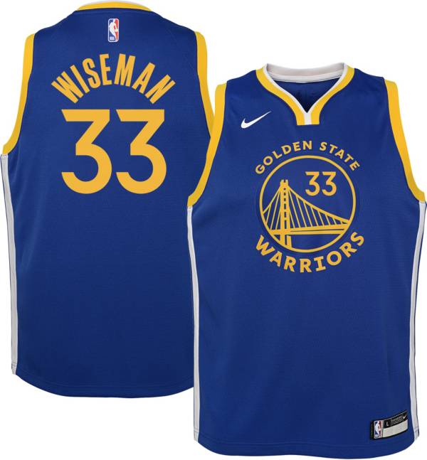 Nike Youth Golden State Warriors James Wiseman #33 Blue Dri-FIT Swingman Jersey