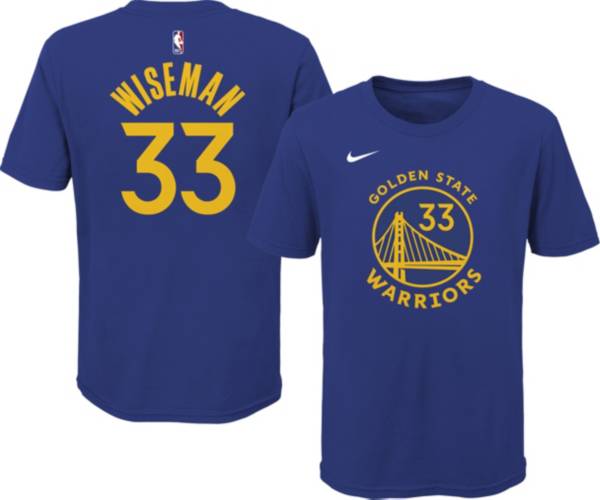 Nike Youth Golden State Warriors James Wiseman #33 Blue Cotton T-Shirt