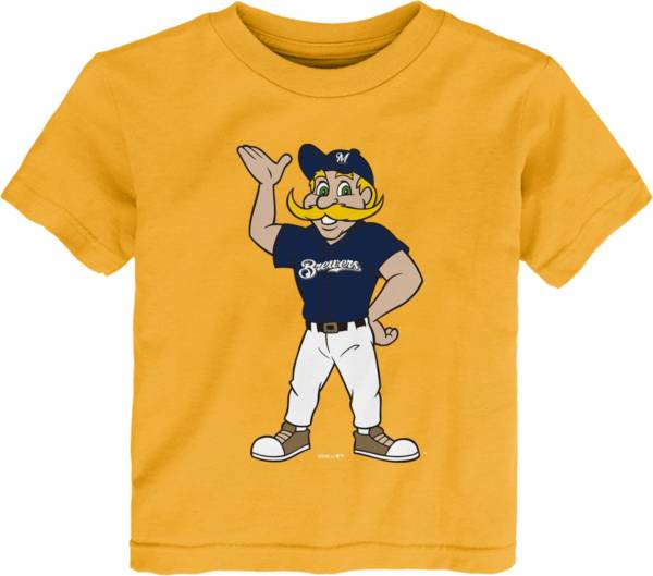 Gen2 Youth Toddler Milwaukee Brewers Gold Mascot T-Shirt