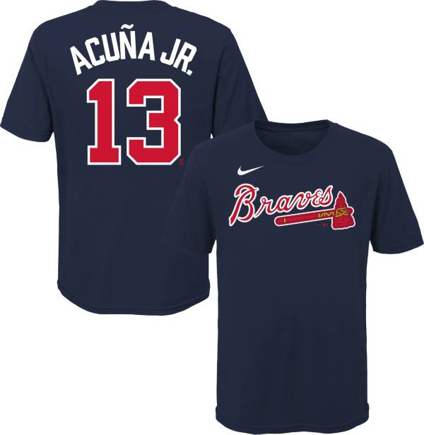 Nike Youth Atlanta Braves Ronald Acuna Jr. #13 Navy 4-7 T-Shirt