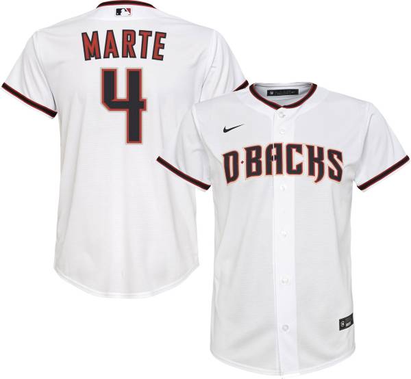 Nike Youth Replica Arizona Diamondbacks Ketel Marte #4 Cool Base White Jersey