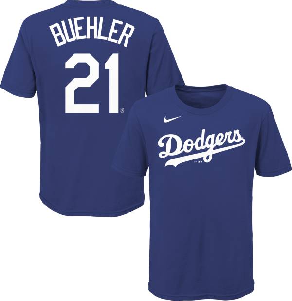 Nike Youth Los Angeles Dodgers Walker Buehler #21 Blue T-Shirt