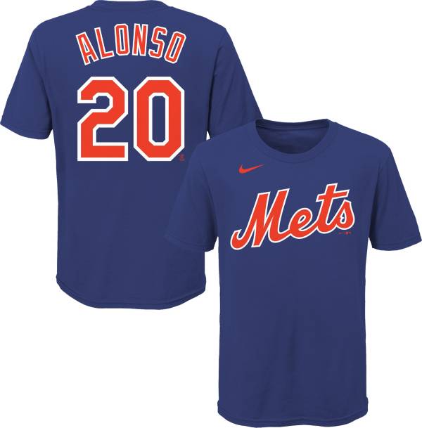Nike Youth New York Mets Pete Alonso #20 Blue T-Shirt
