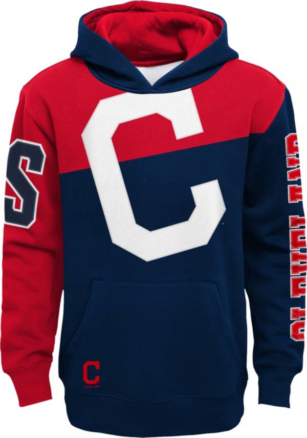 Outerstuff Youth Cleveland Indians Navy Slub Pullover Hoodie