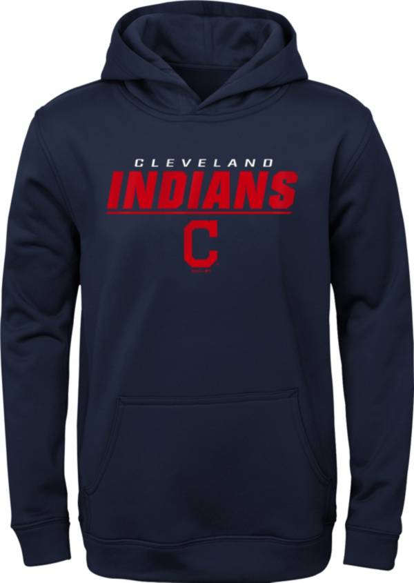 Gen2 Youth Cleveland Indians Static Navy Pullover Hoodie