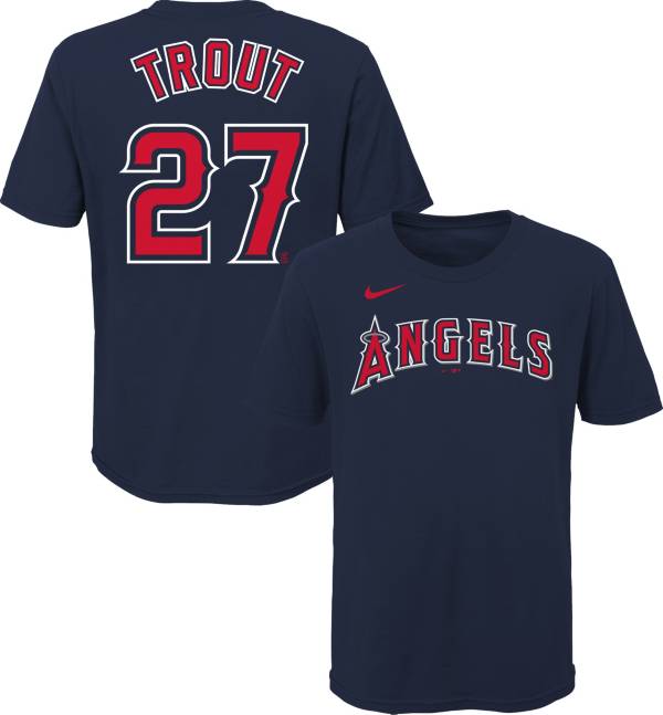 Nike Youth Los Angeles Angels Mike Trout #27 Navy T-Shirt product image