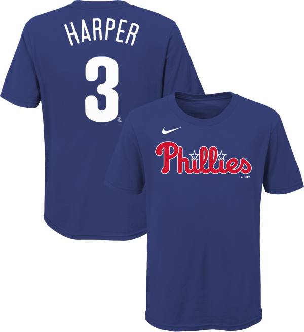 Nike Youth Philadelphia Phillies Bryce Harper #3 Blue T-Shirt