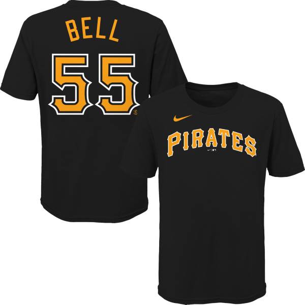 Nike Youth Pittsburgh Pirates Josh Bell #55 Black T-Shirt