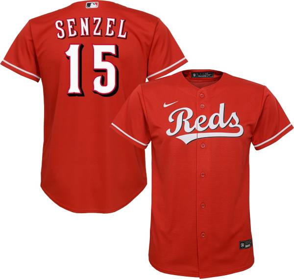 Nike Youth Replica Cincinnati Reds Nick Senzel #15 Cool Base Red Jersey