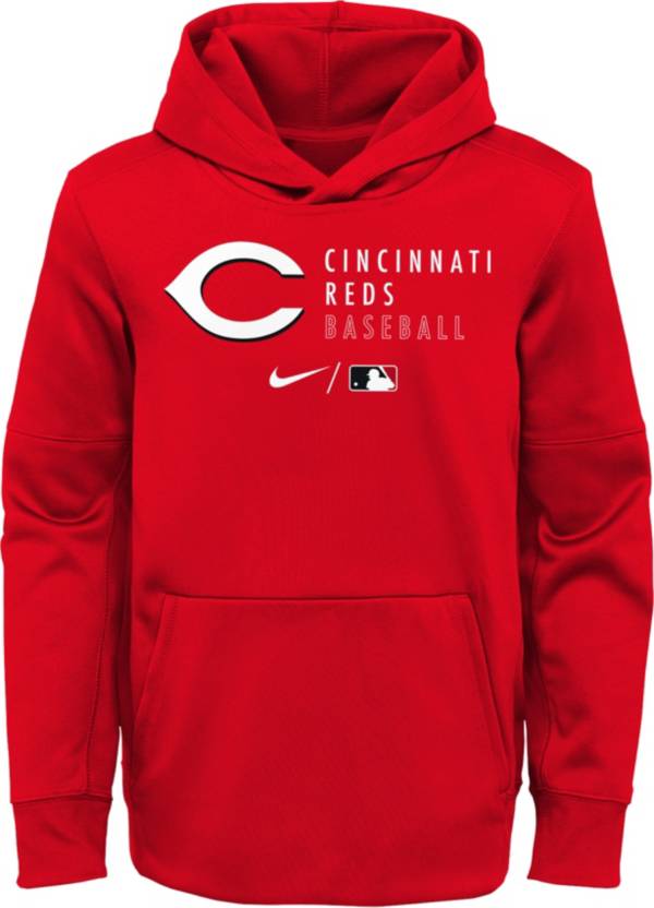 Outerstuff Youth Cincinnati Reds Red Therma-FIT Hoodie