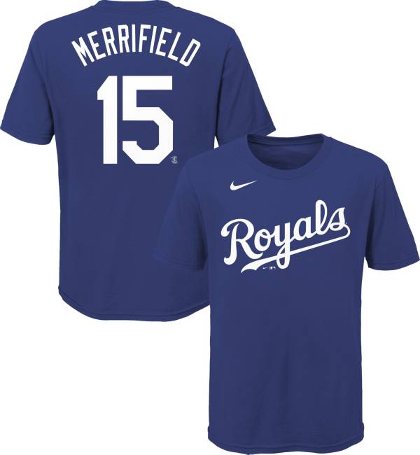 Nike Youth Kansas City Royals Whit Merrifield #15 Blue T-Shirt