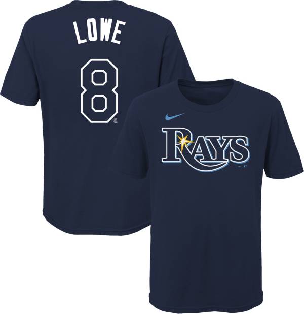 Nike Youth Tampa Bay Rays Brandon Lowe #8 Navy T-Shirt