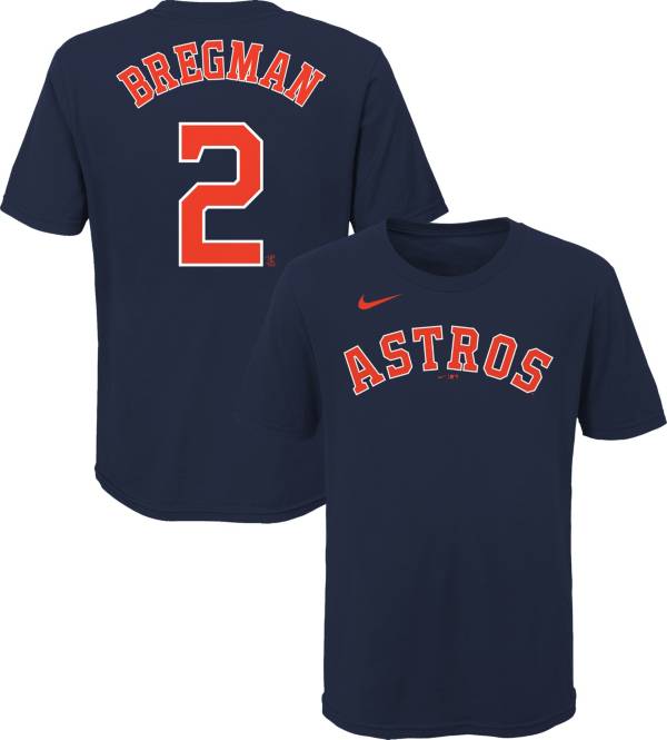 Nike Youth Houston Astros Alex Bregman #2 Navy T-Shirt