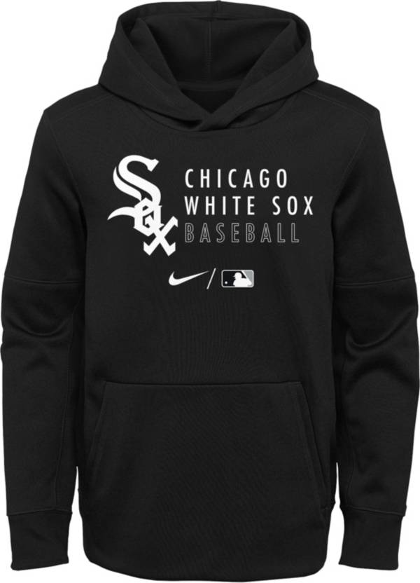 Nike Youth Chicago White Sox Sideline Therma-FIT Black Pullover Hoodie