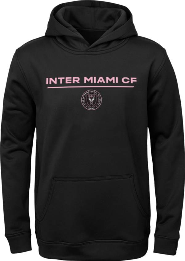 MLS Youth Inter Miami CF Static Black Performance Pullover Hoodie product image