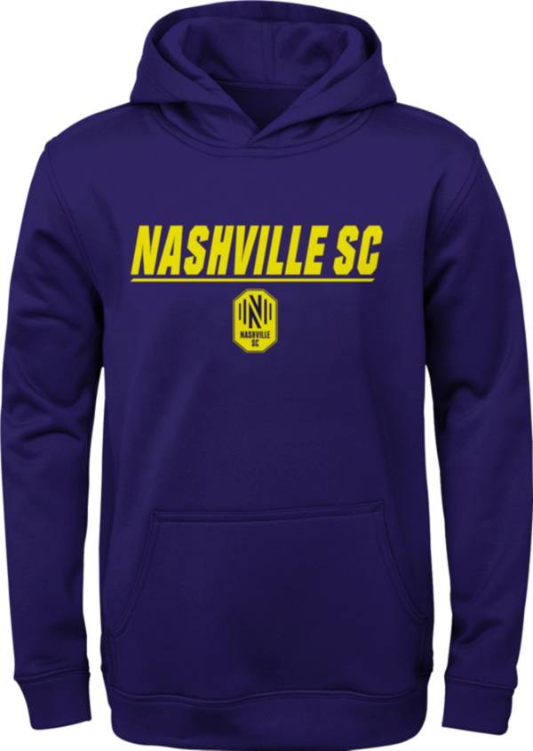 MLS Youth Nashville SC Static Navy Performance Pullover Hoodie