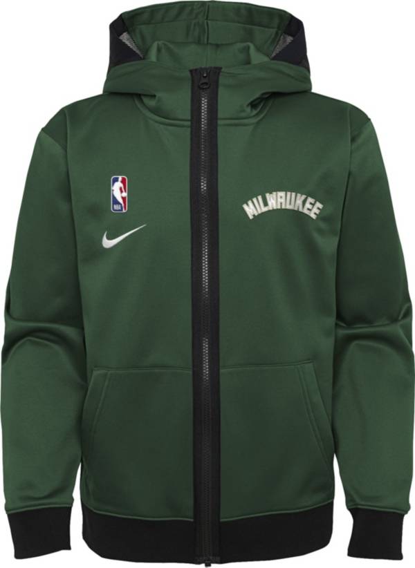 Nike Youth Milwaukee Bucks Green Spotlight Full-Zip Hoodie