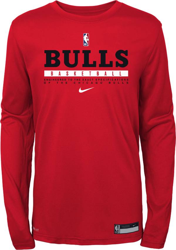 Nike Youth Chicago Bulls Practice Performance Long Sleeve T-Shirt