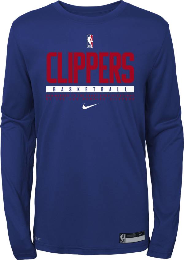 Nike Youth Los Angeles Clippers Practice Performance Long Sleeve T-Shirt